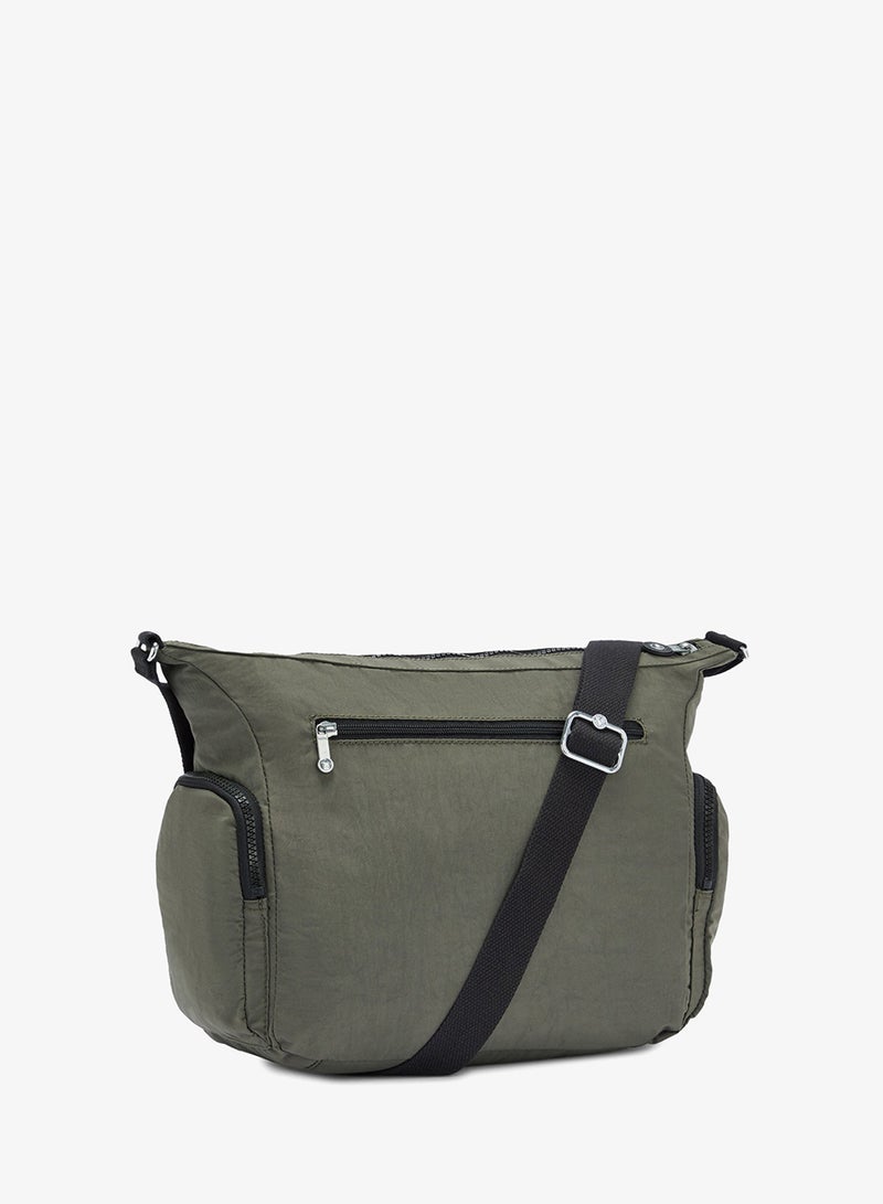 kipling Gabbie Medium Crossbody Bag Green Moss - Image 4