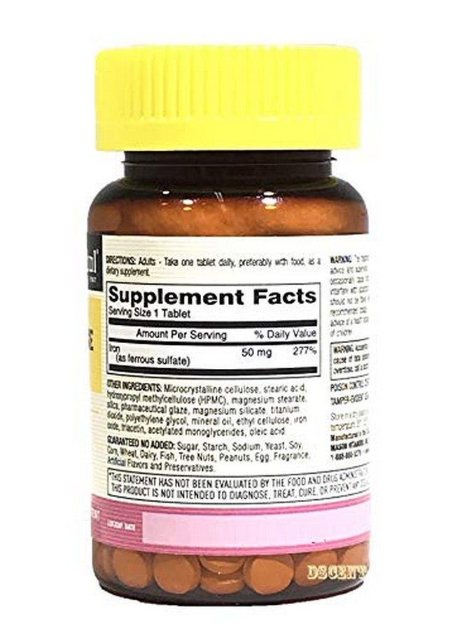 Mason Natural 3 Pack Special of Mason Natural Slow Release Iron (Slow FE) Bottled 60 Tablets per Bottle - Image 3