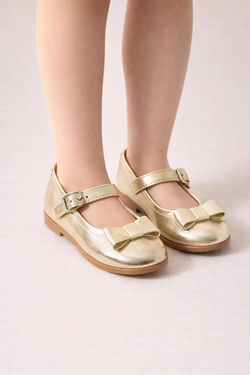Via Bambino Girl Shoes B-190 Gold