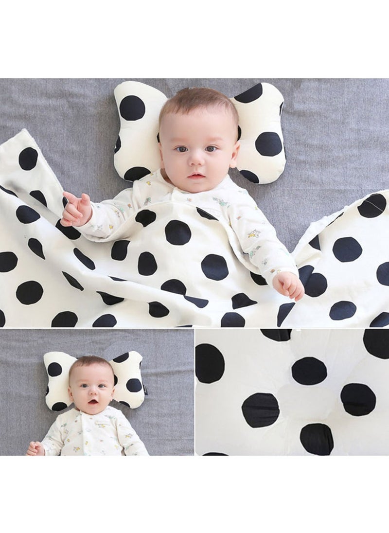 Generic - Newborn Baby Sleeping Nursing Pillows Prevent Flat Head，Baby Head Protection Pillows with Comfortable Portable Lightweight Breathable Shaping Pillows Pure Cotton Butterfly Neck Pillow 1 piece - Image 1
