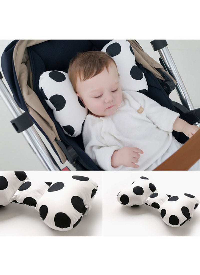 Generic - Newborn Baby Sleeping Nursing Pillows Prevent Flat Head，Baby Head Protection Pillows with Comfortable Portable Lightweight Breathable Shaping Pillows Pure Cotton Butterfly Neck Pillow 1 piece - Image 1