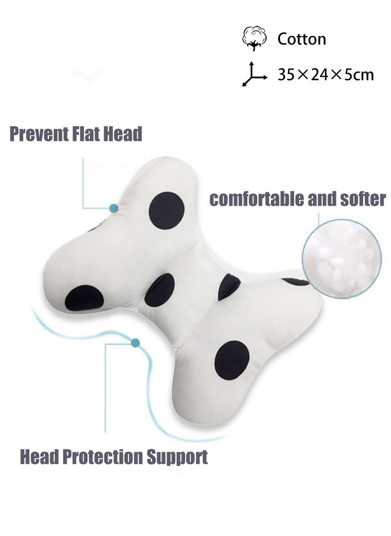 Generic - Newborn Baby Sleeping Nursing Pillows Prevent Flat Head，Baby Head Protection Pillows with Comfortable Portable Lightweight Breathable Shaping Pillows Pure Cotton Butterfly Neck Pillow 1 piece - Image 1