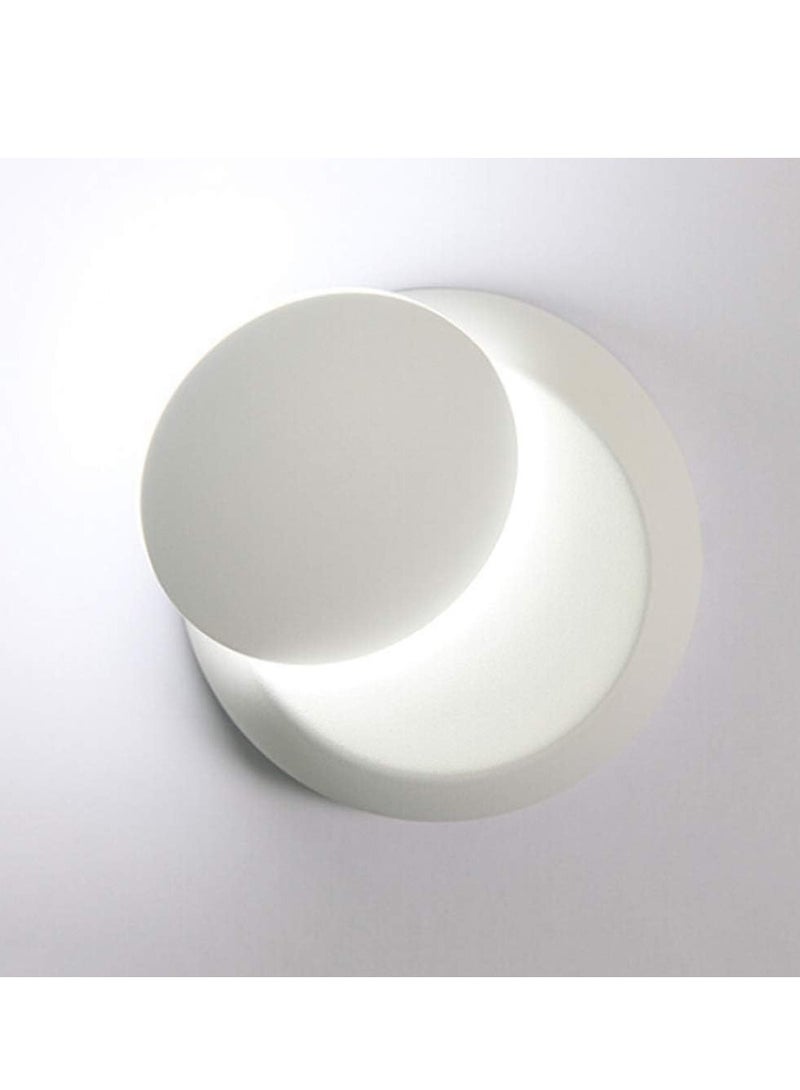 Loquat 360° Rotating Moon Eclipse Wall Light， Adjustable Round Wall Lamp - Modern 5W LED for Bedroom  Hallway - Image 1