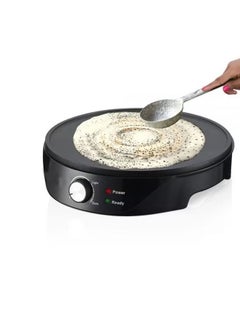 Electric Dosa Maker with Wooden Batter & Spatula 1000 Watt Black
