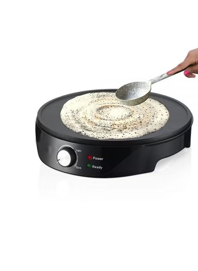 Generic - Electric Dosa Maker with Wooden Batter & Spatula 1000 Watt Black - Image 1
