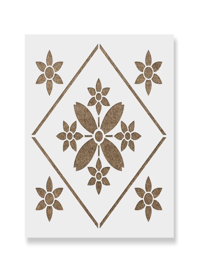 Stencil Revolution استنسل أزهار متفتحة - استنسلات قابلة لإعادة الاستخدام للرسم - اصنع بنفسك ديكورًا منزليًا بأزهار متفتحة - Image 1