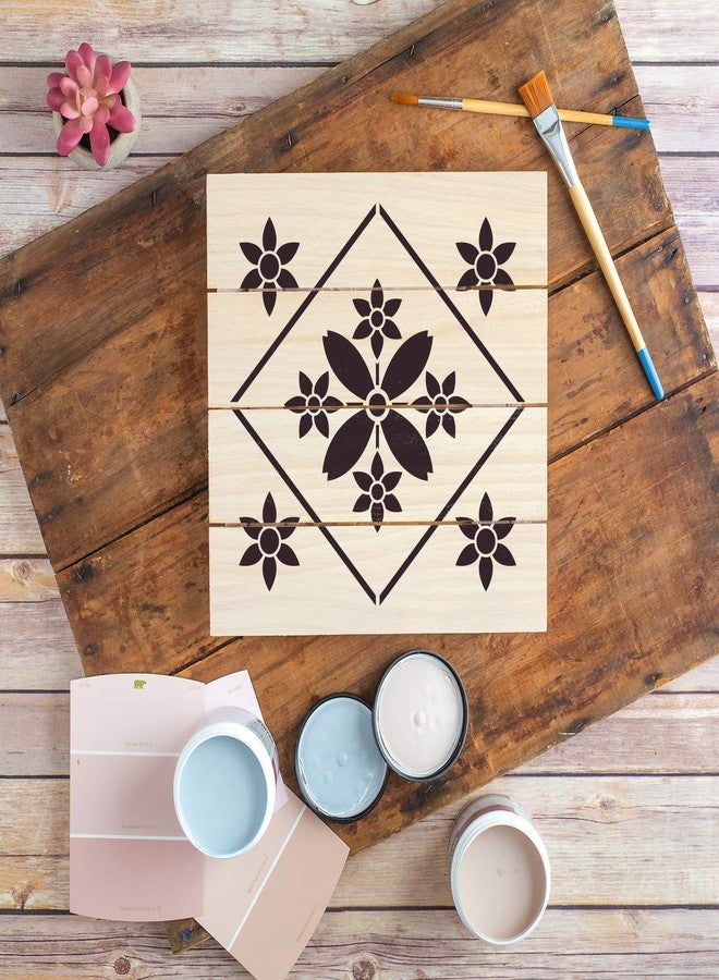 Stencil Revolution استنسل أزهار متفتحة - استنسلات قابلة لإعادة الاستخدام للرسم - اصنع بنفسك ديكورًا منزليًا بأزهار متفتحة - Image 3