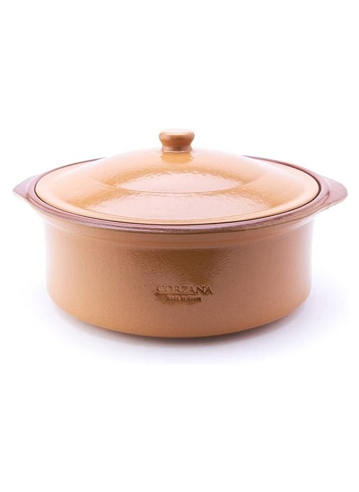 Corzana Clay Pot With Lid For Healthy Earthenware Casserole From Spanish Pottery 