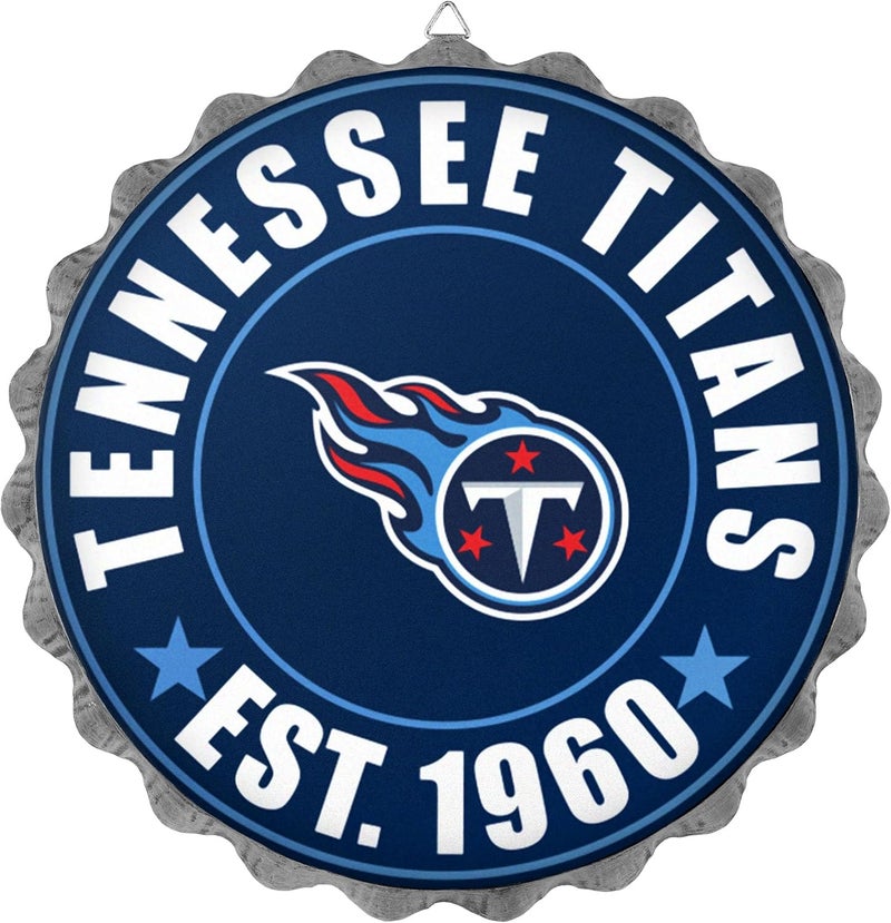 FOCO NFL Team Logo Metal Hanging Wall Bottle Cap Sign - Image 1