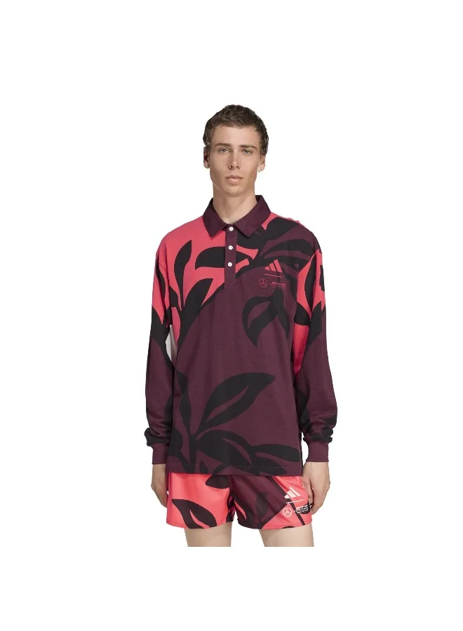 Adidas Adidas Mer Sp Lspolo M Burgundy Polo Shirt (Long Sleeve) Polo Shirts For Men