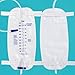 FURWEY 4 Pack 1000ml Catheter Bags with 18 Drainage TubeAnti Reflux ValveLarge Capacity Urine Leg Catheter with Two LatexFree Straps Easy Flip Drain Urinary Catheter for Men Women - Image 4