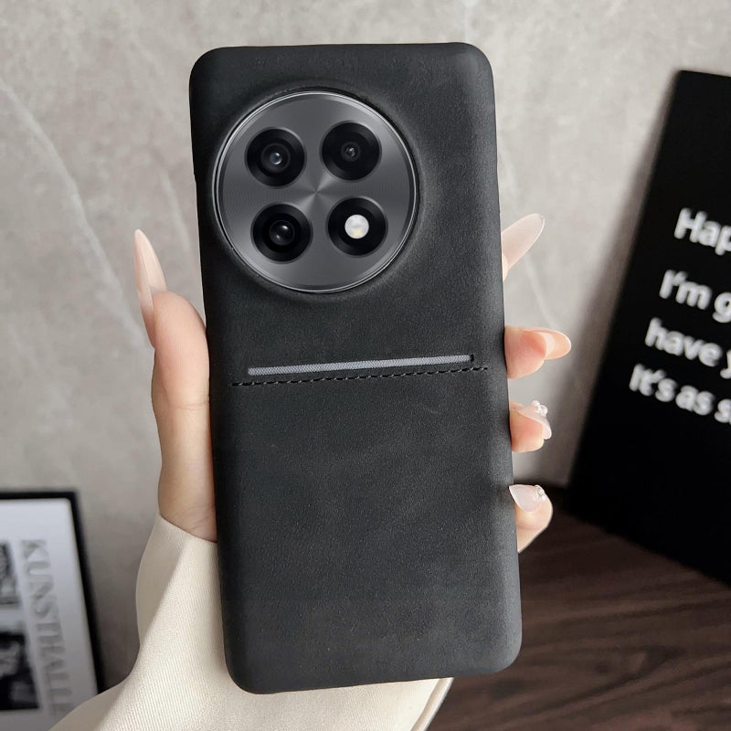 erorex For OnePlus 13R / OnePlus Ace 5  Feel Sheepskin Card Slot Phone Case(Black) - Image 1