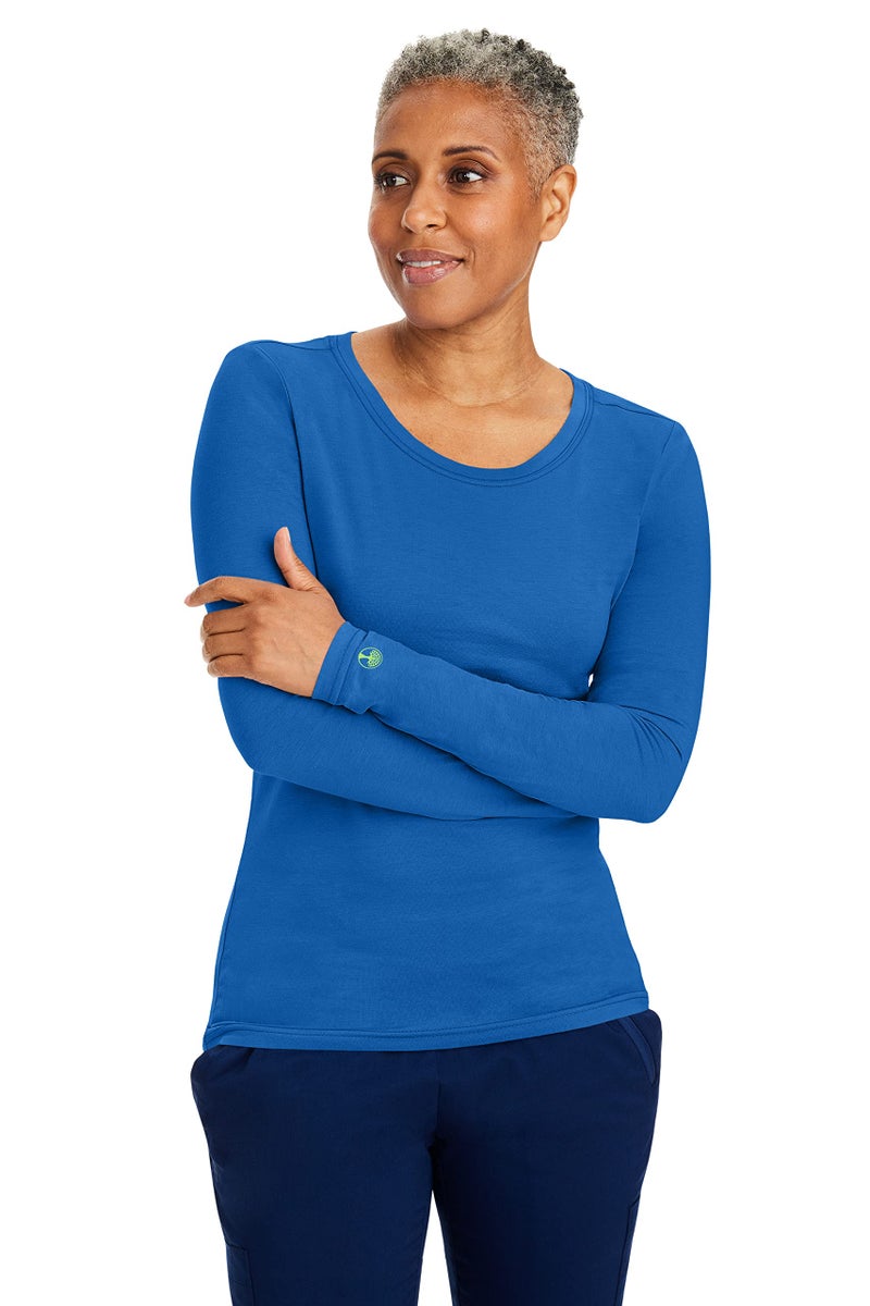 Healing Hands Women's Underscrub Soft Knit Melissa Longsleeve Scrub Tee with Breathable & Easy Care Fabric 5047, L, Royal - Image 1