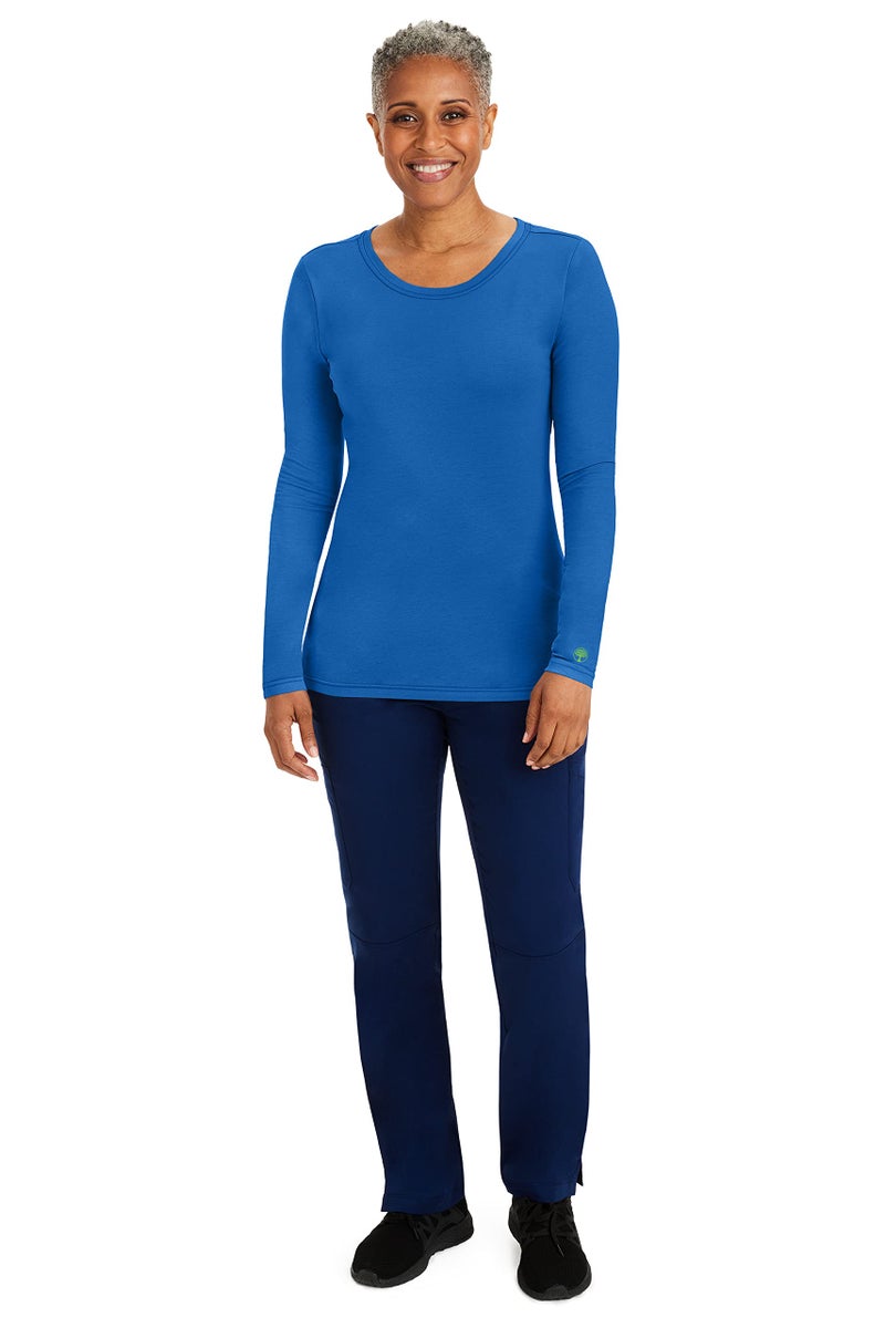 Healing Hands Women's Underscrub Soft Knit Melissa Longsleeve Scrub Tee with Breathable & Easy Care Fabric 5047, L, Royal - Image 3