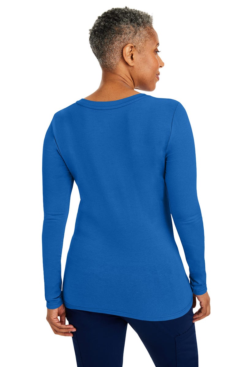 Healing Hands Women's Underscrub Soft Knit Melissa Longsleeve Scrub Tee with Breathable & Easy Care Fabric 5047, L, Royal - Image 2