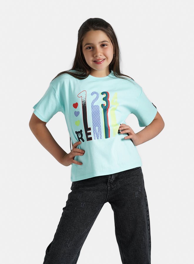 ريمينت تيشرت للبنات برسمة ريمنت اكوا  - Image 1