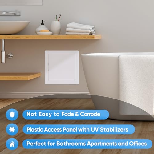 TICONN Access Panel for Drywall, 14 x 14 Inch ABS Plastic Wall Hole Cover Access Doors, Easy Install Plumbing Wall Panel for Drywall, Ceiling, Wiring and Cables - Image 4