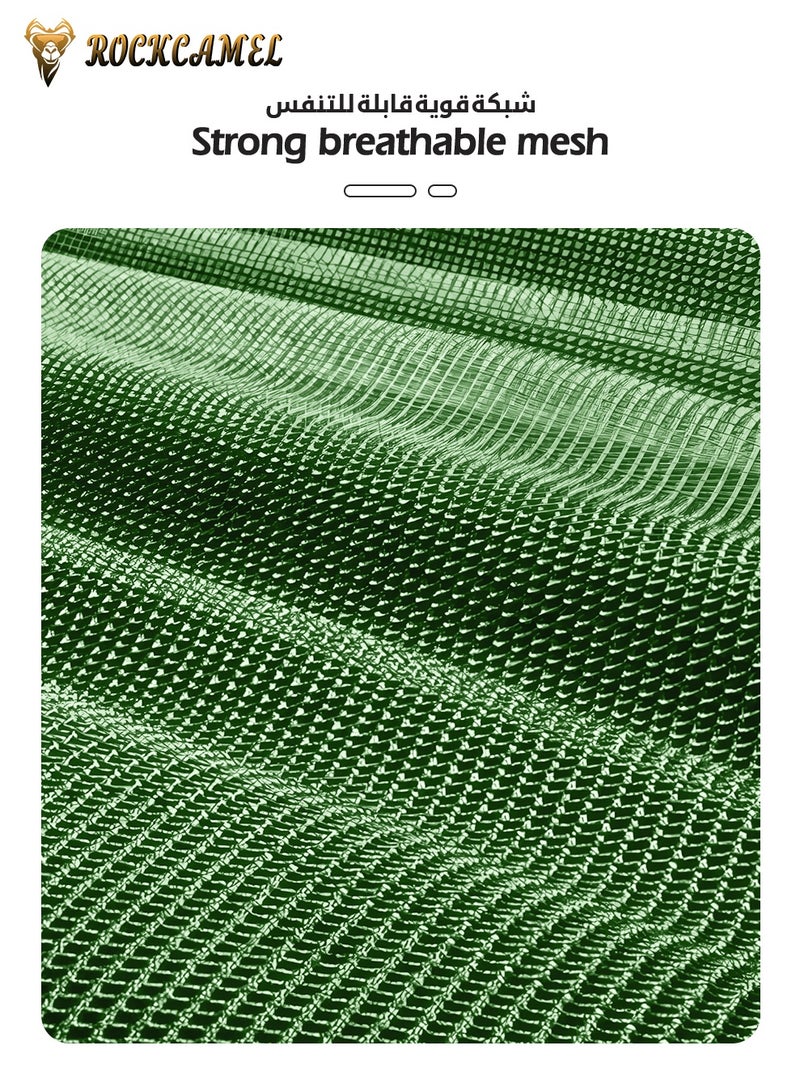 ROCKCAMEL كرسي كمبيوتر مريح، كرسي مكتب شبكي قابل للتنفس مع مساند للذراعين واسعة، ارتفاع 10 سم قابل للتعديل، قاعدة عجلات فولاذية، كرسي تنفيذي لدراسة المكتب المنزلي - Image 2