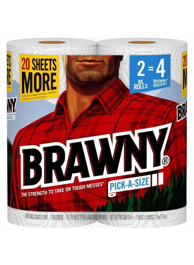 Brawny Paper Towels 120 sheet 2 ply 2 pk - Image 1