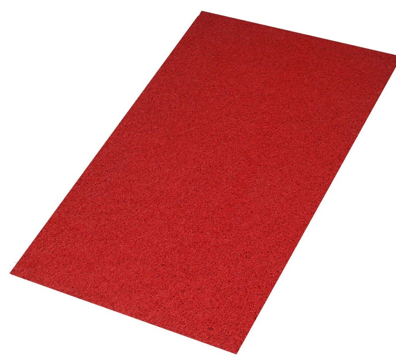 ATOOTFUSION Non-Slip Cushion Noodle Mat for Home Entrance | Heavy Duty Main Door Mat with Rubber Back, PVC Floor Mat | Paydan | Foot Mat for Balcony Dirt Traper Bathroom Area Rug | 2x9 Feet | Red - Image 4