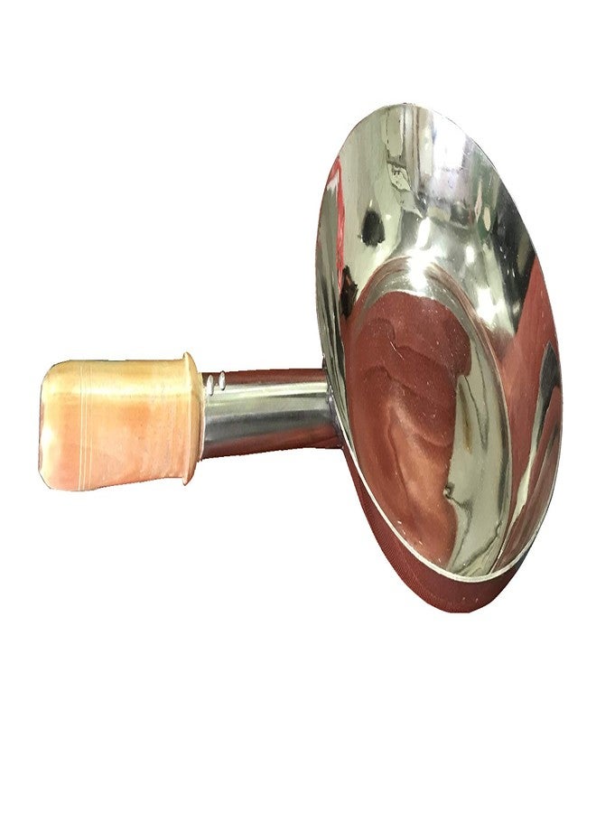 ENGARC Stainless Steel Indian Fry Pan with Long Handle (10 Inches) - Image 1