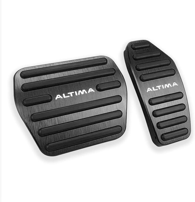 LEXLEY 2PCS Anti-Slip Aluminum Brake Gas Pedal Pads for Nissan Altima 2019-2024 - Black - Image 1