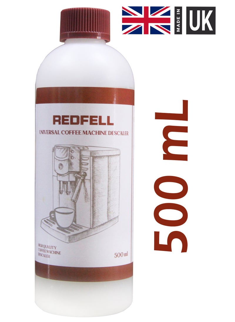 Redfell Universal Coffee & Espresso Machine Descaler For Deep Cleaning  5 Doses 500ml  - Image 1
