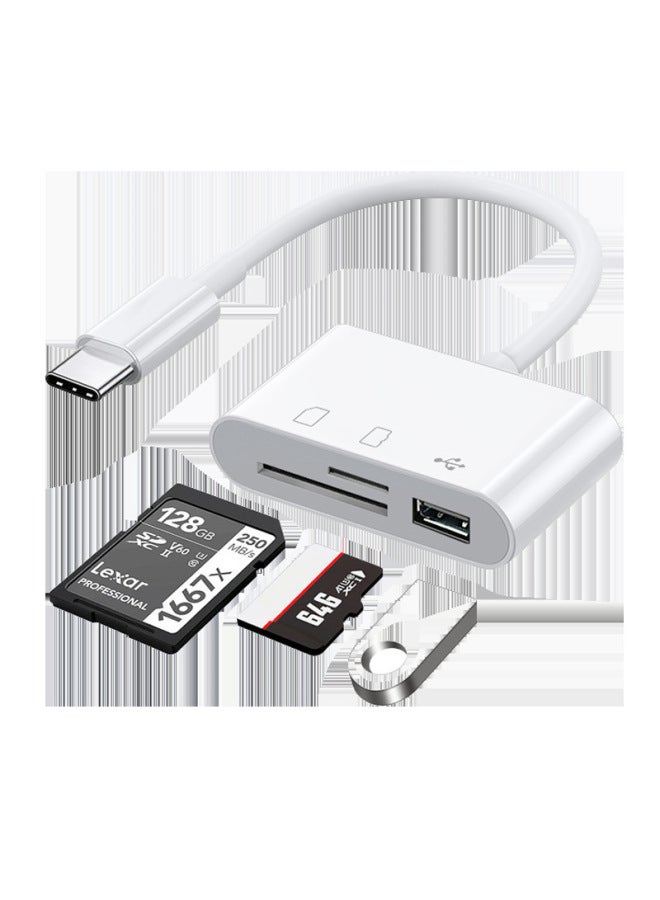 قارئ بطاقات متعدد المنافذ USB لبطاقات الذاكرة لأجهزة الهاتف المحمول أبل وأجهزة الكمبيوتر وبطاقات التخزين للكاميرات SD/TF مع دعم Type-C وOTG - Image 1