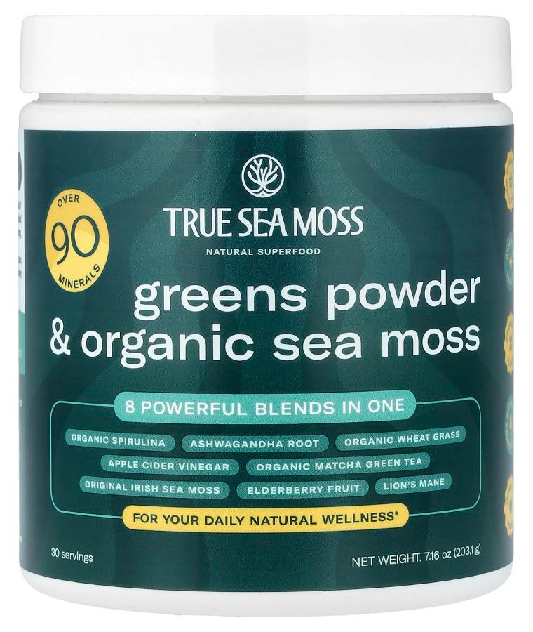 Natural Superfood Greens Powder & Organic Sea Moss 7.16 oz (203.1 g)