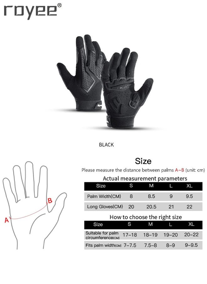 Royee Cycling Gloves Bike Gloves for Men,  Breathable Shock-Absorbing Gel pad Touch Screen for Bicycling &Running& Driving  - Image 4