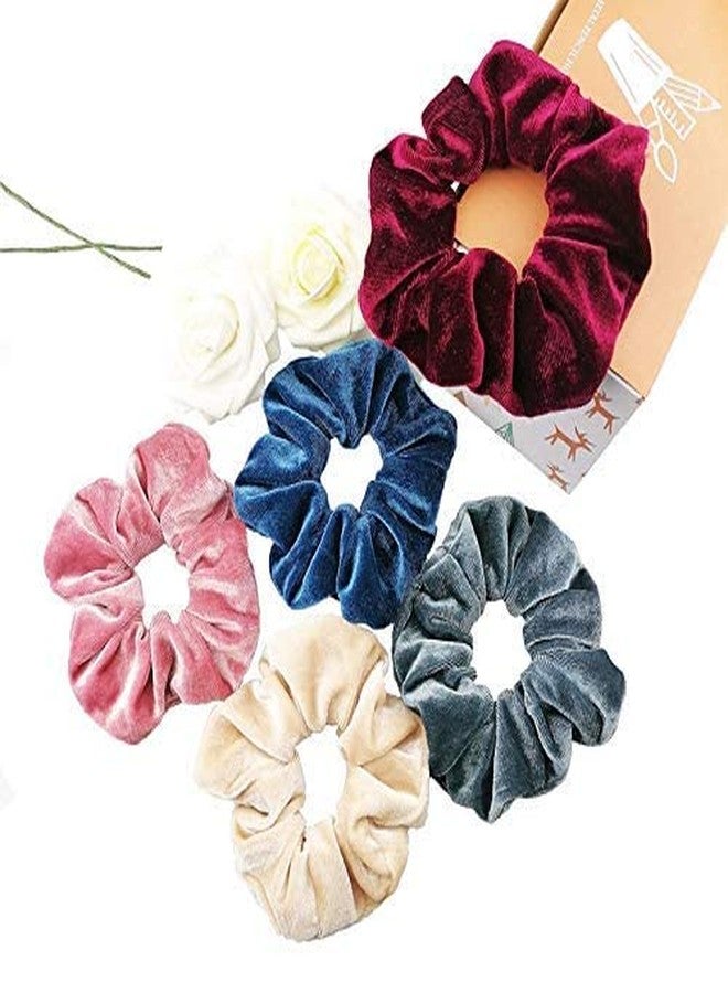 BELICIA Multicolour Scrunchies, Velvet, Chiffon, Cotton Elastic Hair Bands for Women -15 Pieces - Image 3