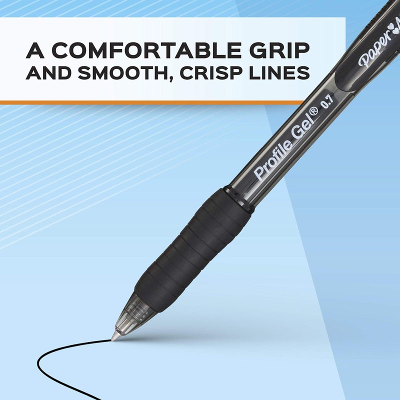 Paper Mate قلم قابل للسحب بروفايل 36 قطعة، قلم حبر جل 0.7 مم - Image 2