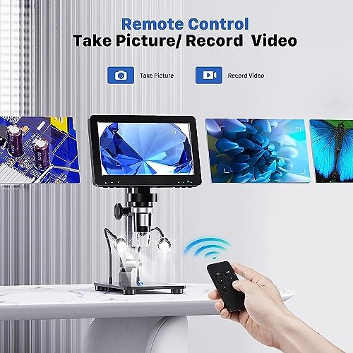 Etzin DM9 Pro 7" Mini HDMI Digital Microscope 1200X, 1080P 16MP Coin Microscope for Entire Coin View with IPS Screen, LCD Soldering Microscope for Adult, 10 LED Lights, PC/TV Compatible-EPL-1016IM. - Image 3