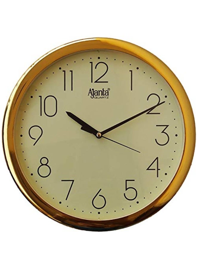 Ajanta ساعة حائط أنالوج كواتز تجريدية أجانتا – 260 مم × 260 مم × 33 مم – تصميم مربع حديث بلون العاج – حركة صامتة – ساعة حائط زخرفية للمنزل والمكتب وغرفة المعيشة (موديل 957-عاج) - Image 1