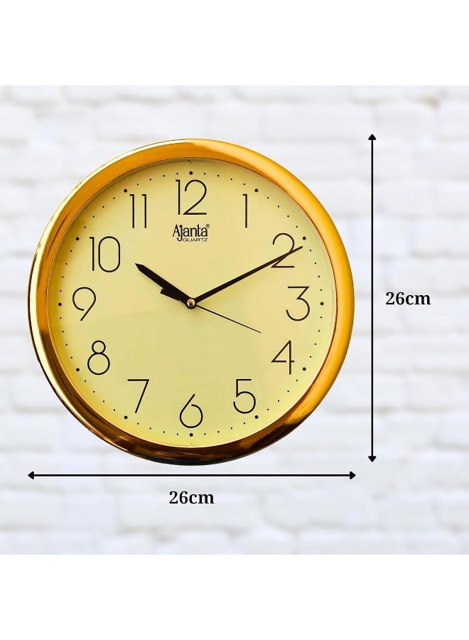 Ajanta Abstract Quartz Analog Wall Clock – 260mm x 260mm x 33mm – Modern Ivory Square Design – Silent Movement – Decorative Wall Clock for Home, Office & Living Room (Model 957-Ivory) - Image 2