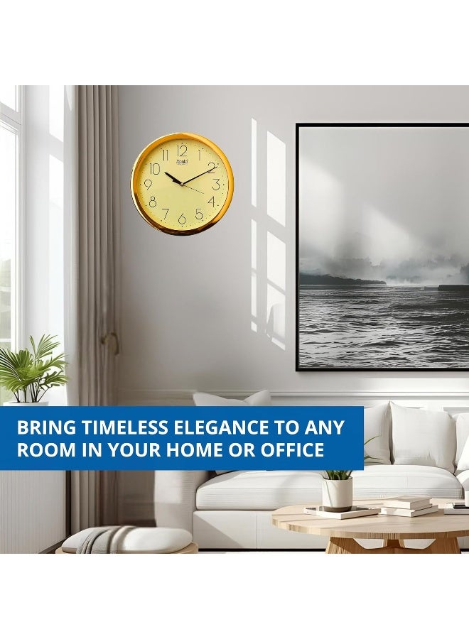 Ajanta Abstract Quartz Analog Wall Clock – 260mm x 260mm x 33mm – Modern Ivory Square Design – Silent Movement – Decorative Wall Clock for Home, Office & Living Room (Model 957-Ivory) - Image 3