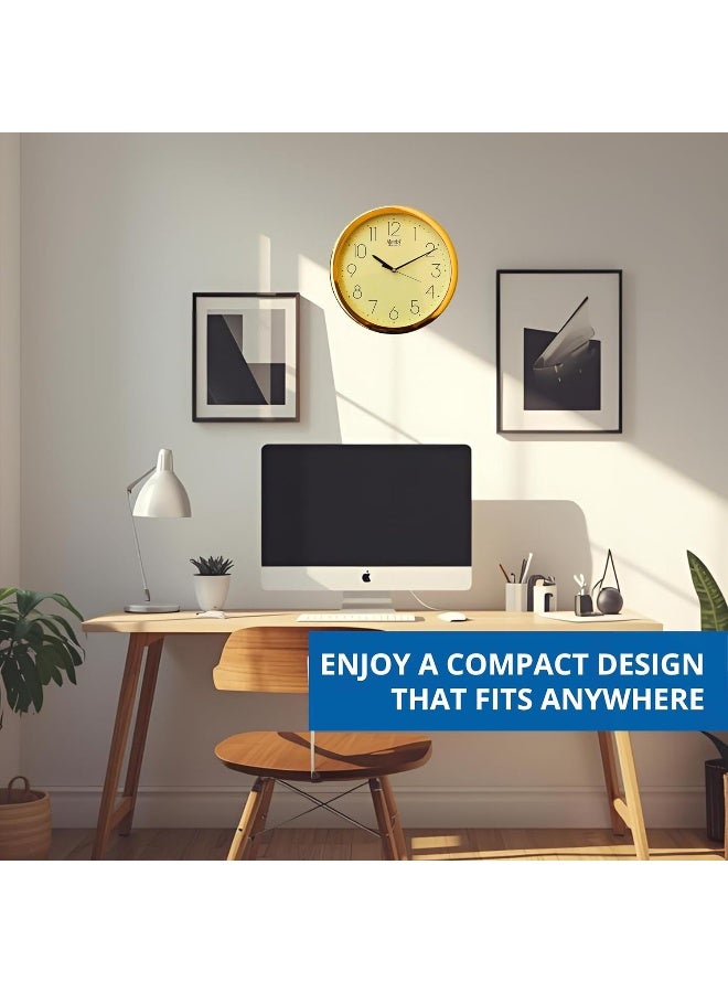 Ajanta Abstract Quartz Analog Wall Clock – 260mm x 260mm x 33mm – Modern Ivory Square Design – Silent Movement – Decorative Wall Clock for Home, Office & Living Room (Model 957-Ivory) - Image 4