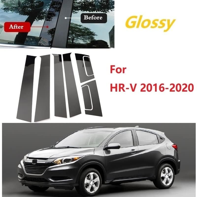QASULER 8PCS Polished Window Trim Cover for HRV 2016-2020 - Image 3