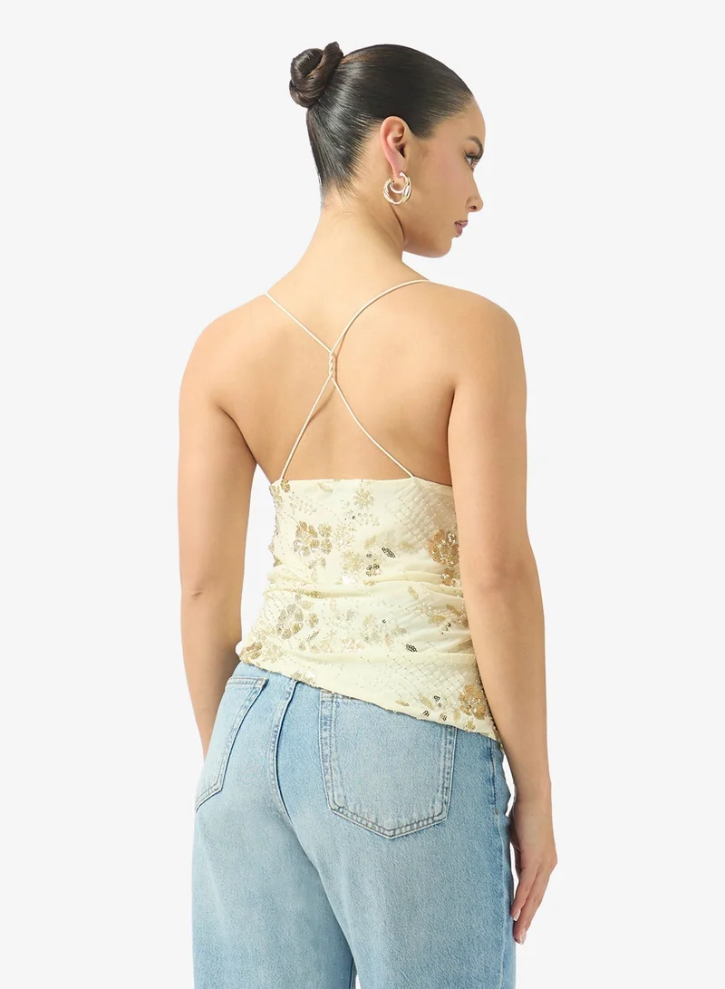 Ginger Strappy Sequin Embellished Top