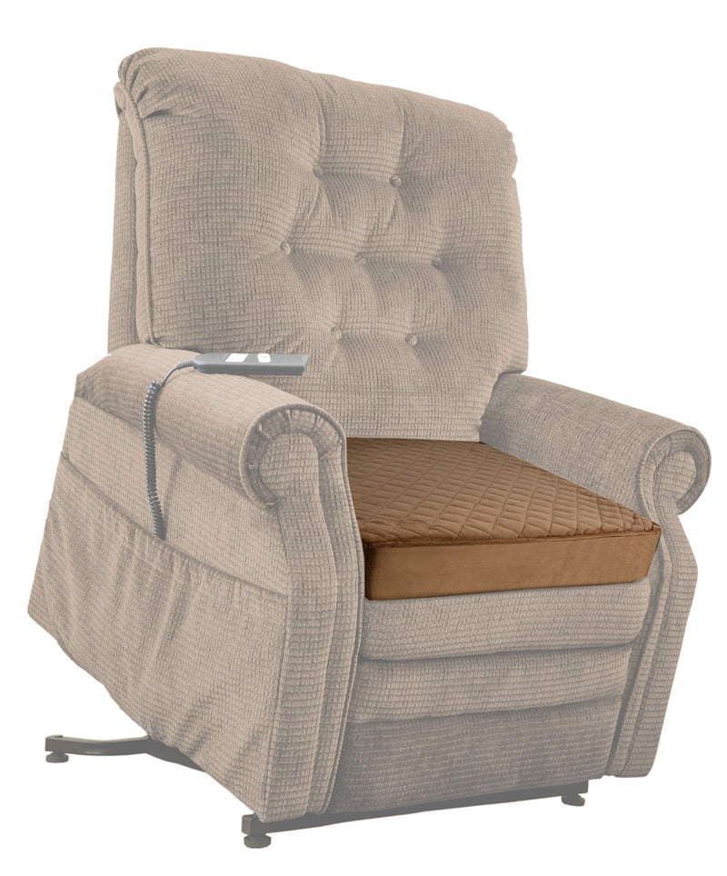 COMFORTANZA COMFORTANZA Large Soft 20x20x5 Polyurethane Foam Recliner Chair Seat Cushion for Long Sitting  Washable Velvety Cover with Waterproof Layer NonSlip Base  Tailbone Pain  Pressure Relief  Brown