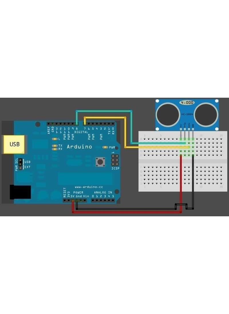 Robotistan - 5 Pieces HC-SR04 Ultrasonic Distance Sensor - Image 1