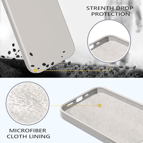 DIZORO® Compatible with iPhone 13 Case/iPhone 14 Liquid Silicone Case, Full Body Protective Cover, Shockproof, Slim Phone Case, Anti-Scratch Soft Microfiber Lining,(6.1 inch - Neo Stone) - Image 4