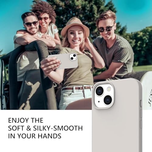DIZORO® Compatible with iPhone 13 Case/iPhone 14 Liquid Silicone Case, Full Body Protective Cover, Shockproof, Slim Phone Case, Anti-Scratch Soft Microfiber Lining,(6.1 inch - Neo Stone) - Image 5