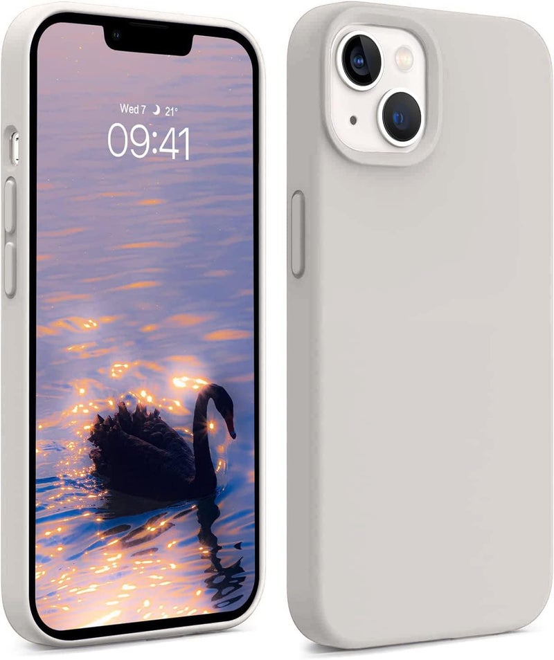 DIZORO® Compatible with iPhone 13 Case/iPhone 14 Liquid Silicone Case, Full Body Protective Cover, Shockproof, Slim Phone Case, Anti-Scratch Soft Microfiber Lining,(6.1 inch - Neo Stone) - Image 1
