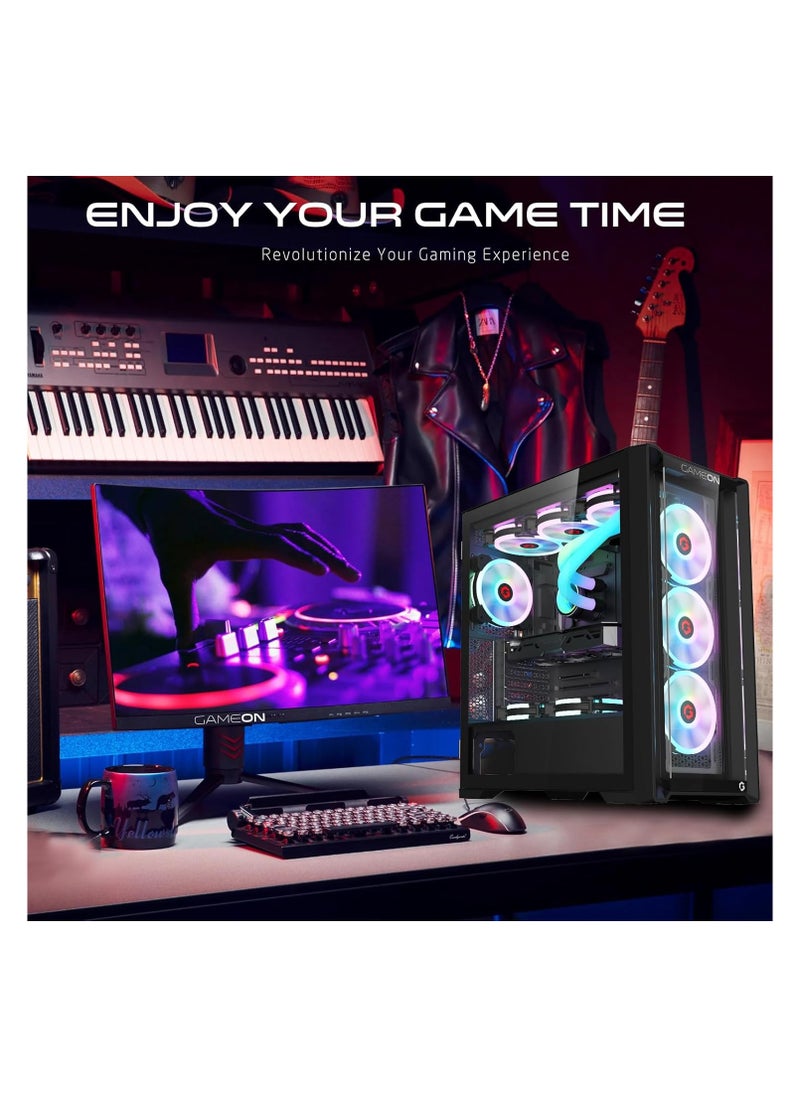 GameOn - BUDGET GAMING/WORKSTATION LIQUID COOLED TOWER PC: CORE I7 9700F Processor | RTX 3070 TI 8GB GRAPHICS | 16GB RAM | 1TB NVME/SATA SSD | Windows 10 - Image 1