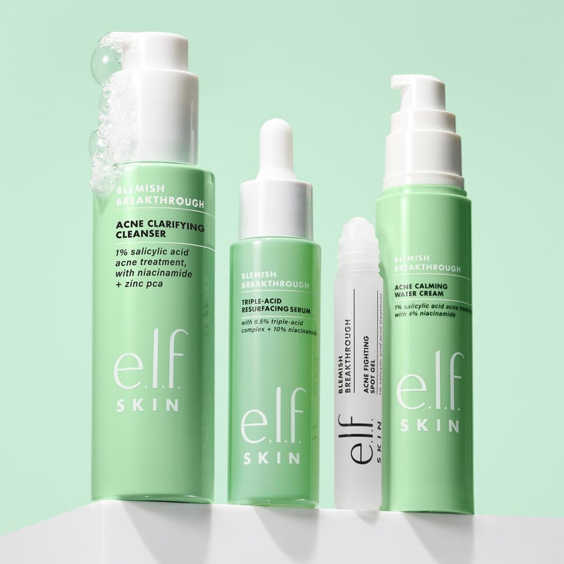 elf e.l.f. SKIN Blemish Breakthrough Calming Water Cream, Lightweight Blemish-Fighting Face Moisturiser, Prevents New Blemishes & Calms Skin - Image 2
