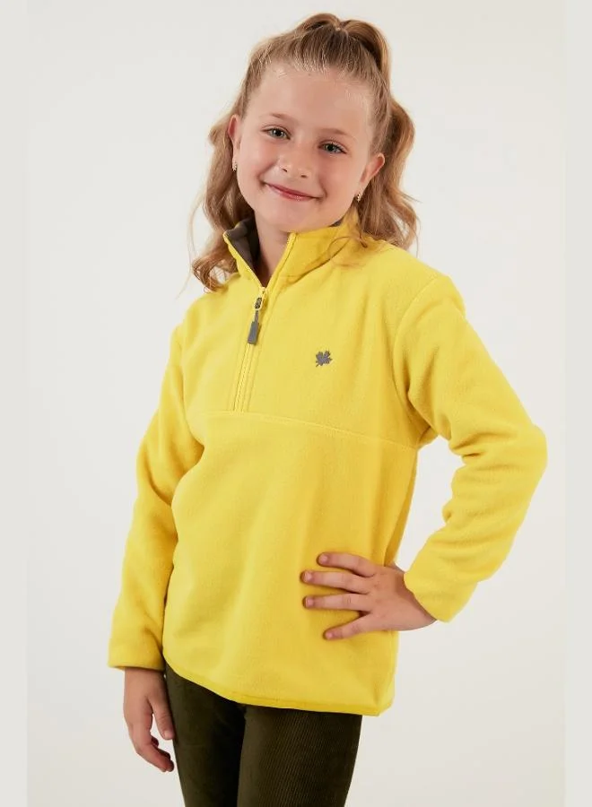 ليلا ليلا سويت شيرت قطعتين بياقة واقف بسحاب ناعم للأطفال