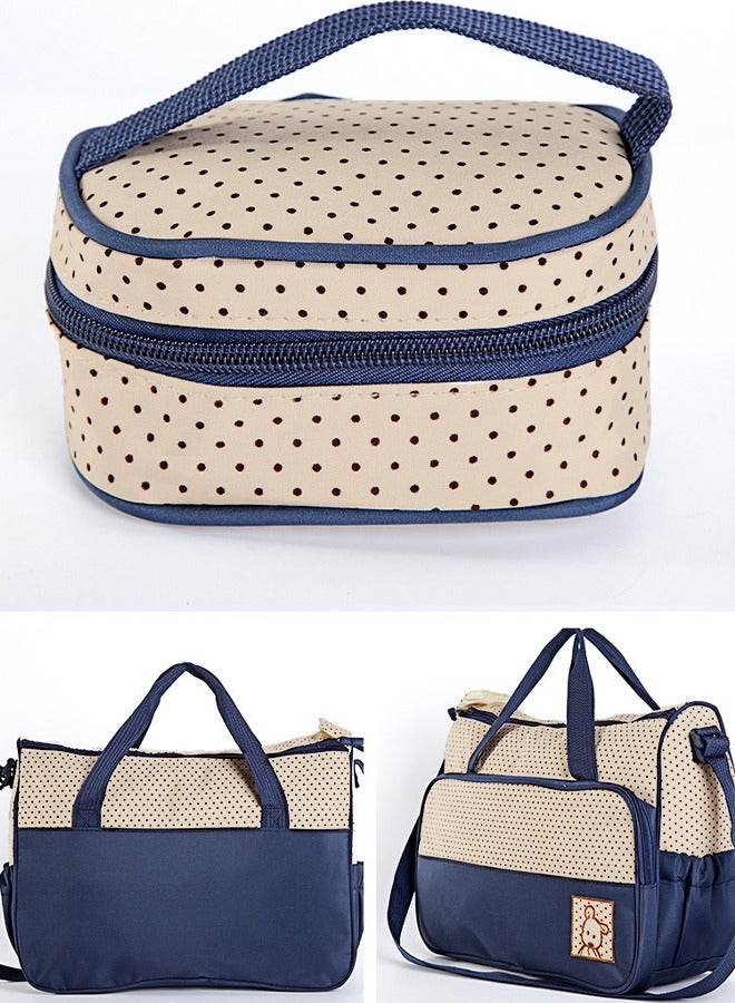 Loquat 5-in-1 Set Multi Function Baby Diaper Bag,Mummy Babies Bags, Changing Set Handbag Diaper Bag Tote Baby Diaper Bag for Mom Dad, Large Capacity, Large Travel Baby Bag for Boys Girls with Changing pad - Image 4