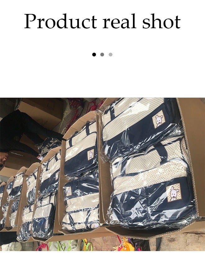 Loquat 5-in-1 Set Multi Function Baby Diaper Bag,Mummy Babies Bags, Changing Set Handbag Diaper Bag Tote Baby Diaper Bag for Mom Dad, Large Capacity, Large Travel Baby Bag for Boys Girls with Changing pad - Image 5