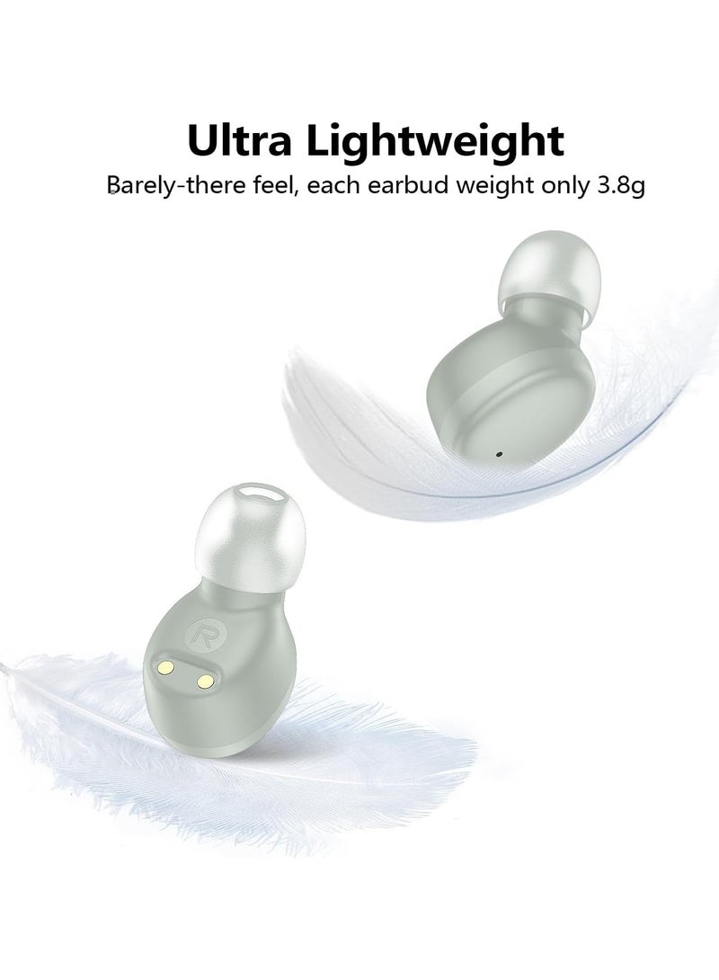 lekikpo Lekikpo Wireless Earbuds Bluetooth 5.3 in Ear Buds Light-Weight Headphones,Deep Bass Sound,Built-in Mics Headset,Clear Calls Earphones for Sports Workout Light Green  - Image 2